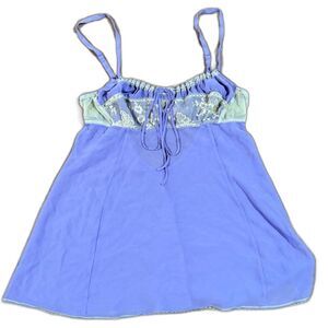 Victoria’s Secret Y2K Vintage Lavender Silk Babydoll Milkmaid Chemise Women’s M